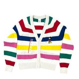 Disney 100 Mickey Mouse Rainbow Cardigan Sweater Adult XS Target Exclusive NWT